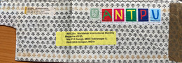 FINLAND 1985, ALPHABETIC ANTPU LETTER 5 DIFFERENT STAMP LION COVER TO INDIA - Storia Postale