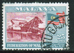 Malayan Federation 1957 Single 25c Stamp In Fine Used - Federation Of Malaya