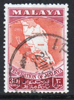 Malayan Federation 1957 Single 30c Stamp In Fine Used - Fédération De Malaya