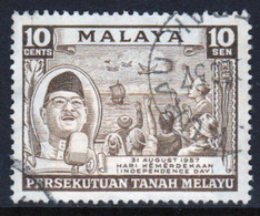 Malayan Federation 1957 Single Stamp To Celebrate Independence Day In Fine Used - Fédération De Malaya
