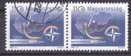 Ungarn Marke Von 1999 O/used (waagrechtes Paar) (A2-26) - Oblitérés