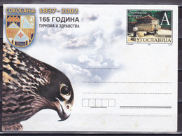 Yugoslavia 2002 165 Years Of Tourism And Health Sokobanja Eagle Birds Postal Stationery - Covers & Documents