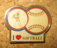PIN - I LOVE SOFTBALL - Apparel, Souvenirs & Other