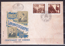 Yugoslavia 1995 100 Years Of Film In The World Movies Cinema FDC - Covers & Documents