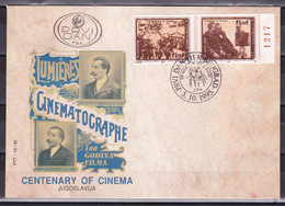 Yugoslavia 1995 100 Years Of Film In The World Movies Cinema FDC - Covers & Documents