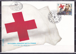 Yugoslavia 1996 120 Years Of The Red Cross Of Serbia Doctors Medicine FDC - Covers & Documents