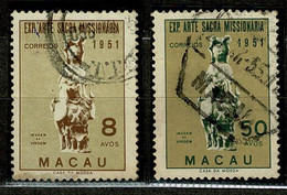 Macau, 1953, # 371, 373, Used - Gebraucht