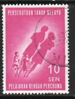 Malayan Federation 1962 Single 10c Stamps To Celebrate Introduction Of Free Primary Education In Fine Used - Fédération De Malaya