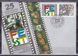 Yugoslavia 1997 International Film Festival Belgrade Serbia Cinema FDC - Lettres & Documents