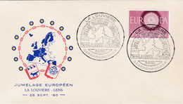 Enveloppe FDC 1150 Europa Jumelage Européen La Louvière Lens - 1951-1960