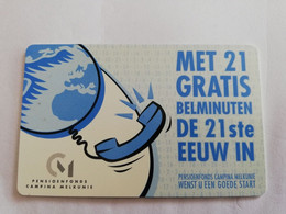 NETHERLANDS  PREPAID  KPN TELECOM  21 CENTURY 21 MINUTES   MINT CARD    ** 9517** - Sin Clasificación