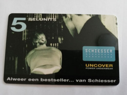 NETHERLANDS  PREPAID  KPN TELECOM  /SCHIESSER /LINGERY /UNCOVER      5 UNITS    MINT CARD    ** 9522** - Ohne Zuordnung