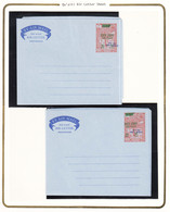 Aden Air Letter Aerogrammes, Kennedy Blue Overprint, 2 Pieces - Aden (1854-1963)