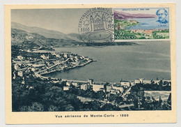 MONACO => Carte Maximum - 0,30 - Vue Aérienne De Monte-Carlo - Monaco A - 1/6/1966 - Maximumkaarten