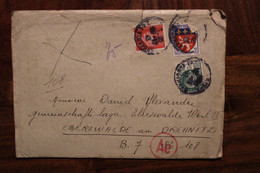 Allemagne France 1943 Eberswalde LAGER Censure Cover Reich STO Petain 2f Oblit Mécanique - Guerra Del 1939-45