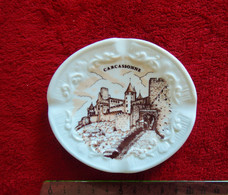 Cendrier Porcelaine : Forteresse Carcassonne - France - Porcelain