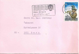 Brief  Luxembourg - Bern  (Flagge: Ken Dreck An D'Wasser)         1978 - Briefe U. Dokumente