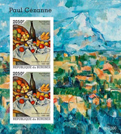 Burundi 2022, Art, Cezanne II, Fruit, BF IMPERFORATED - Unused Stamps