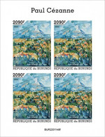 Burundi 2022, Art, Cezanne III, 4val In BF IMPERFORATED - Neufs