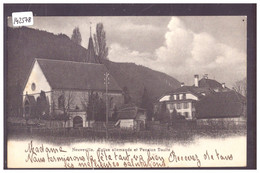 NEUVEVILLE - EGLISE ALLEMANDE ET PENSION DAULTE - TB - La Neuveville