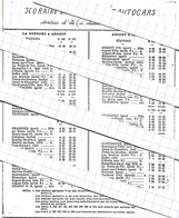 18 Cher - Horaires Trains Chemin Fer économiques Et Autocars - La Guerche Veaugues Argent - Chaix - 1939 - Europe