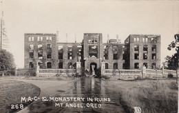 Mt. Angel Oregon, Monastery In Ruins, C1900s/10s Vintage Real Photo Postcard - Altri & Non Classificati