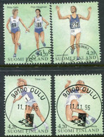 FINLAND 1994 Athletics Singles Ex Block Used.  Michel  1251-54 - Used Stamps