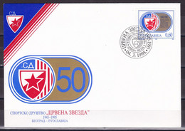 Yugoslavia 1995 50 Years Of The Red Star Sports Association FDC - Brieven En Documenten