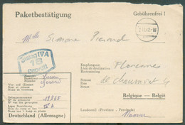 Carte Accusé De Réception Du Camp De Stammlager IV A Du 29-11-1942 Pour Colis De La Croix Rouge à L. Gérard Packetbestät - Kriegsgefangenschaft