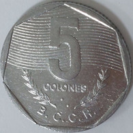 Costa Rica - 5 Colones, 1989, KM# 214.1 - Costa Rica