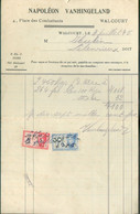 Facture établie Par Napoléon VANHINGELAND (père De Jean) à Walcourt Le 3 Juillet 1945 Avec Timbres Fiscaux De 2fr Et 30f - Documents