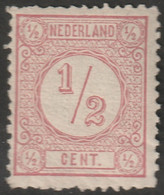 Netherlands 1878 Sc 34a NVPH 30CI MH* Perf 12.5x12 Type I - Ungebraucht