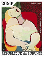 Burundi 2022, Art, Picasso III, 1val IMPERFORATED - Neufs