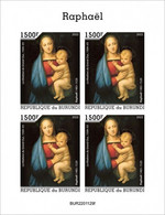 Burundi 2022, Art, Raphael II, 4val In BF IMPERFORATED - Unused Stamps