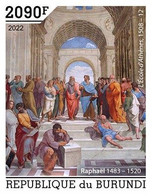 Burundi 2022, Art, Raphael IV, 1val IMPERFORATED - Nuovi