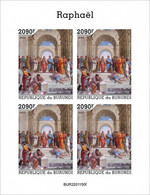 Burundi 2022, Art, Raphael IV, 4val In BF IMPERFORATED - Unused Stamps