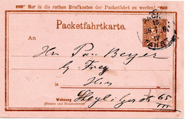 58837 - Deutsches Reich / Privatpost Berlin - 1897 - 2Pfg GAKte PACKETFAHRT - Postes Privées & Locales