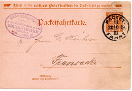 58838 - Deutsches Reich / Privatpost Berlin - 1899 - 2Pfg GAKte PACKETFAHRT - Postes Privées & Locales