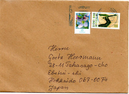 58847 - Bund - 2021 - 155c Gruenes Band MiF A Bf BRIEFZENTRUM 30 -> Japan - Lettres & Documents