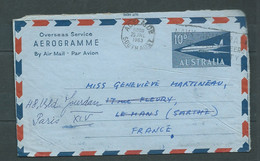 Aerogramme De Adelaide  ( 10 D  ) Voyagé  En 1963  Vers Paris ( France )  - Malb 10507 - Aérogrammes