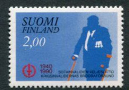 FINLAND 1990 350th Anniversary Of Brotherhood Of War Invalids MNH / **.  Michel 1104 - Usados
