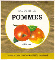 Etiquette Eau De Vie De Pommes  - Liqueur - Distillerie De Buschdorf - Produit Luxembourgeois - Andere & Zonder Classificatie