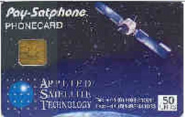 ENGLAND : ENG10 50u PAY-Satphone Apllied Satellite Technology (big Chip) SATELLITE CARD USED - Eurostar, Cardlink & Railcall