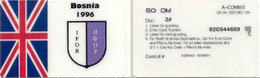 BOSNIA : BOS13 Small50DM BOSNIA 1996 Eng.Flag SATELLITE CARD USED - Bosnie