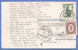 ÖSTERREICH NACHPORTO 1948 - 20 Gro Nachporto + 20 Gro Zusatzfrankierung Auf Ak Künstlerkarte Gel.v.Wien > Goisern Bei .. - Errors & Oddities