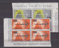 Y9237 - SAN MARINO Espresso Ss N°25/26 - SAINT-MARIN Expres Yv N°28/29 ** QUARTINA BLOC - Timbres Express