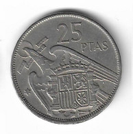 SPAIN 25 Pesetas 1957(75) Circulated Coin KM#787 - 25 Pesetas