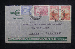 ARGENTINE - Enveloppe Par Avion Condor De Neuquen Pour Paris En 1939 - L 122219 - Brieven En Documenten