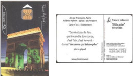 Carte à Puce - France Télécom - Arc De Triomphe Noir, Réf. 1092A, Série D0B/420 - 2000