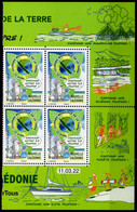 Nouvelle-Calédonie 2022 - Ecologie, Cagou, Journée Mondiale De La Terre - Bloque De 4 Avec Coin Daté Neufs // Mnh - Ungebraucht